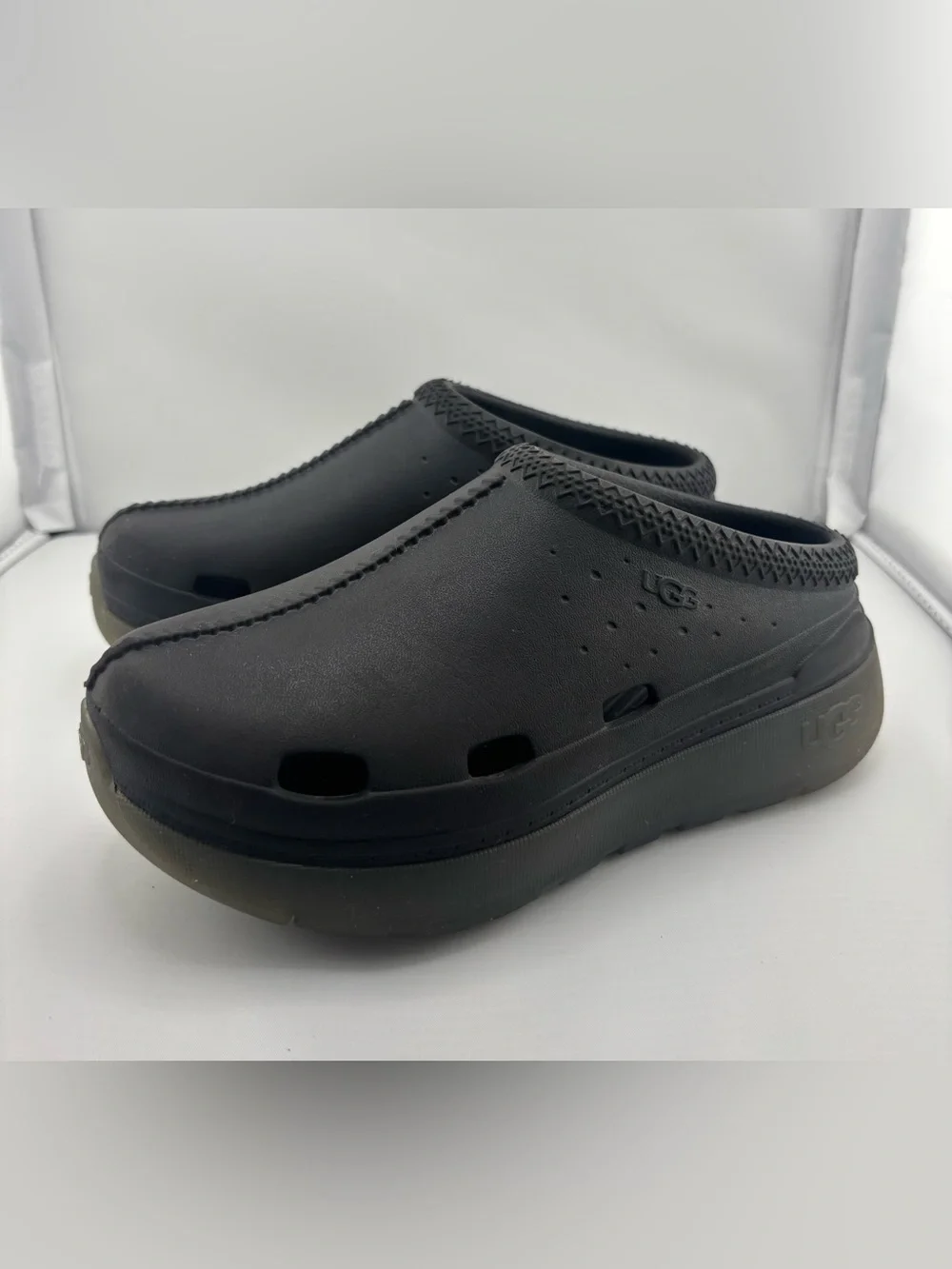 UGG Black Slip-On Foam Clogs
